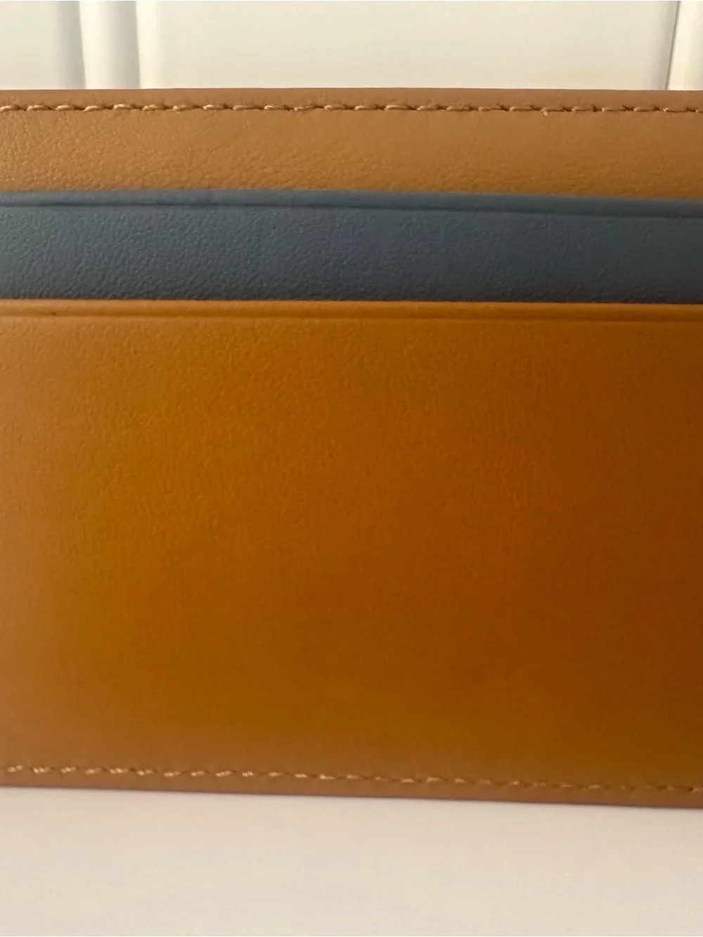 RYLOR Tan & Gray Leather Card Holder (NWOT)